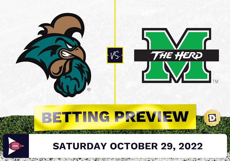 Coastal Carolina vs. Marshall CFB Prediction and Odds - Oct 29, 2022