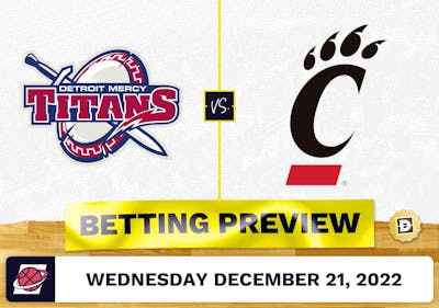 Detroit Mercy vs. Cincinnati CBB Prediction and Odds - Dec 21, 2022