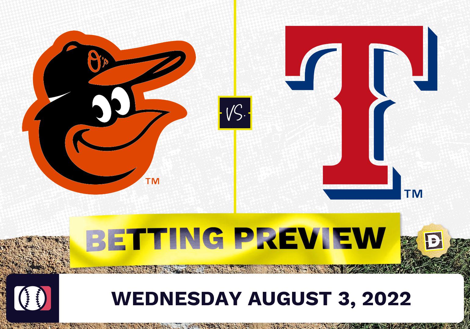 Orioles vs. Rangers Prediction and Odds - Aug 3, 2022