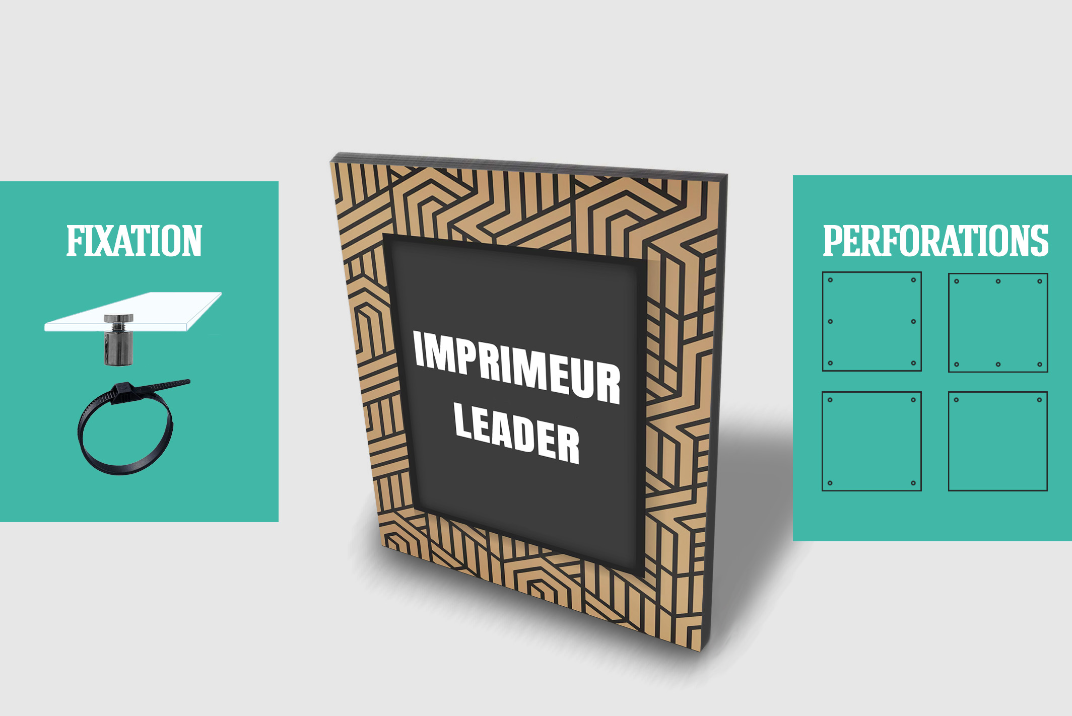 Support Dibond aluminium pour enseigne, signalétique et affichage longue durée