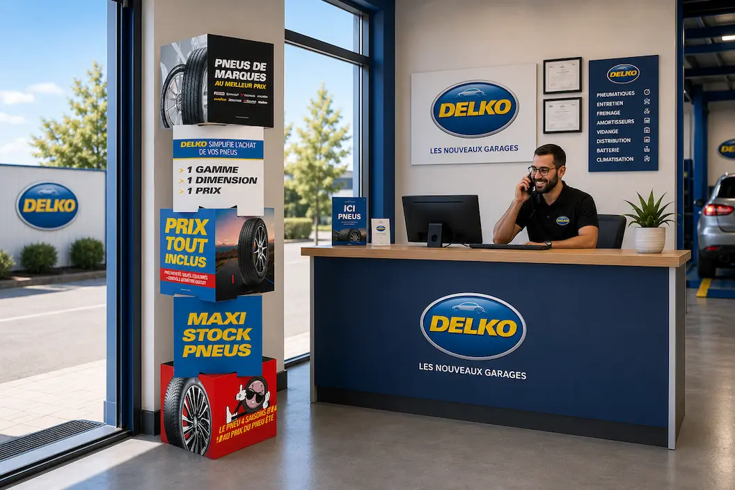 Totem cubes carton DELKO – Pneus de marques au meilleur prix