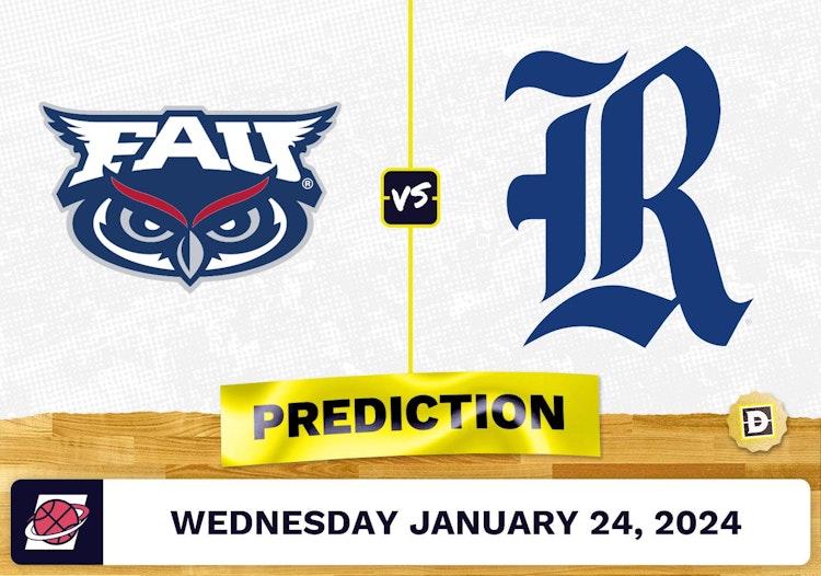 Florida Atlantic vs. Rice Prediction, Odds, College Basketball Picks [1/24/2024]