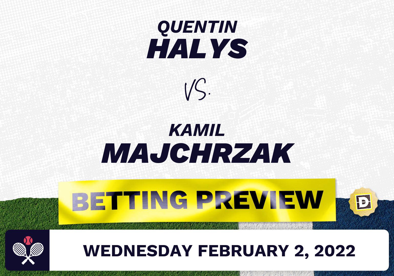 Quentin Halys vs. Kamil Majchrzak Predictions - Feb 2, 2022