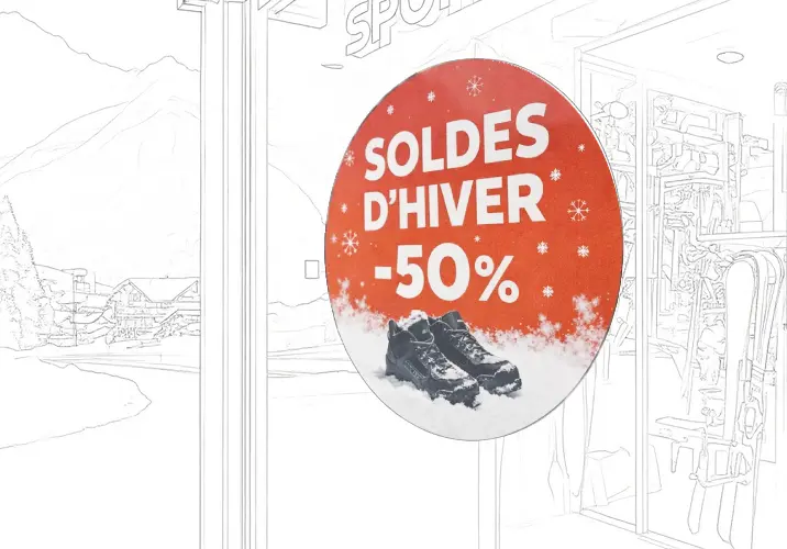 Adhésif vitrine personnalisé pour magasin
