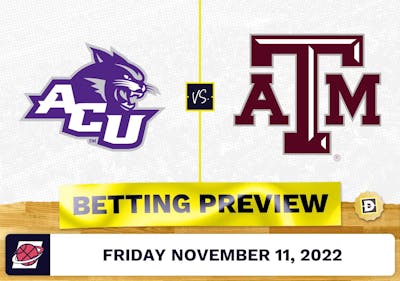 Abilene Christian vs. Texas A&M CBB Prediction and Odds - Nov 11, 2022