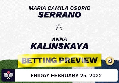 Maria Camila Osorio Serrano vs. Anna Kalinskaya Predictions - Feb 25, 2022
