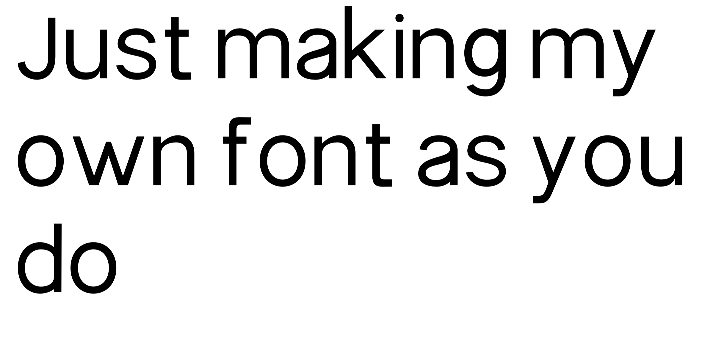 A further update to the font