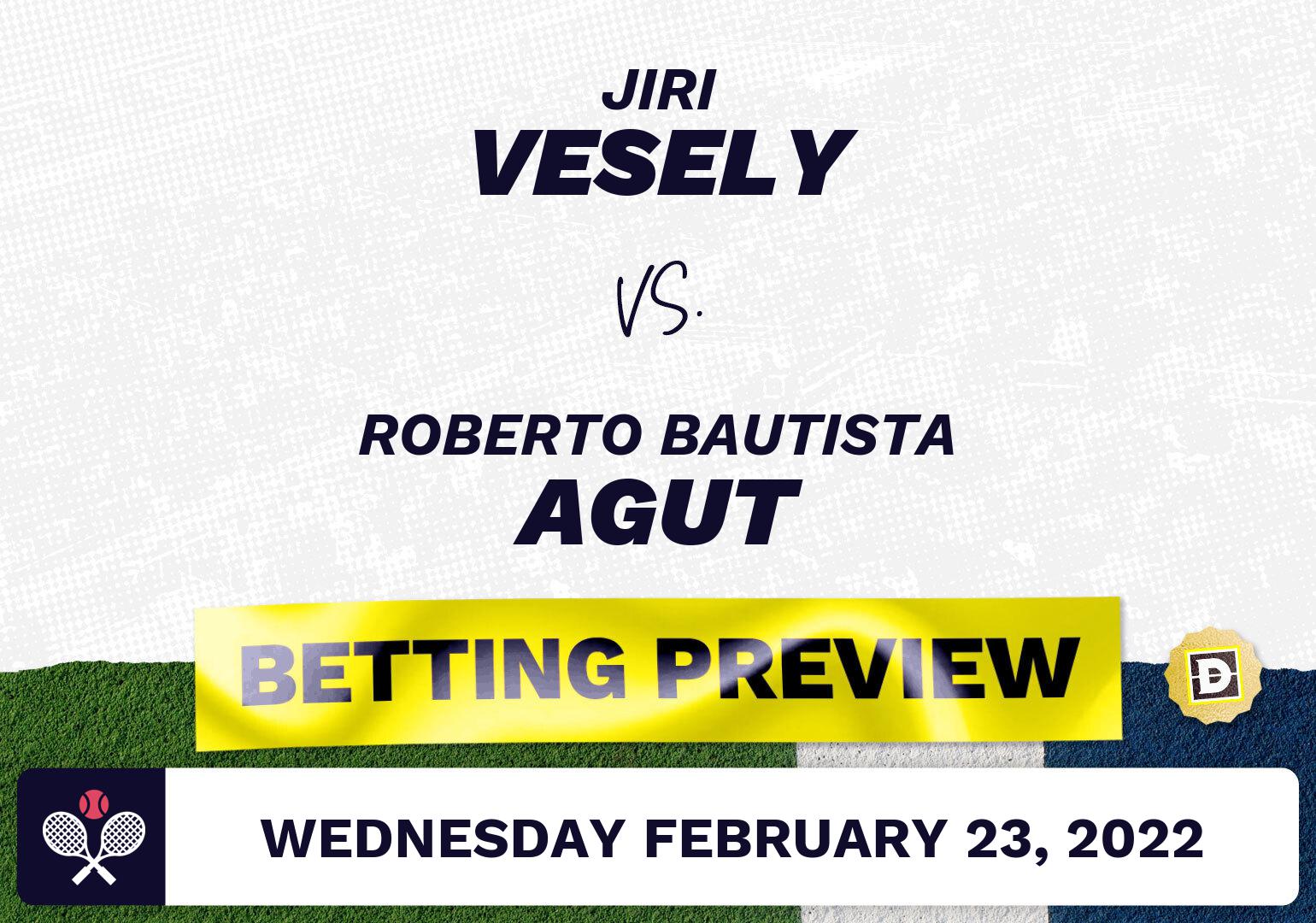 Jiri Vesely vs. Roberto Bautista Agut Predictions - Feb 23, 2022