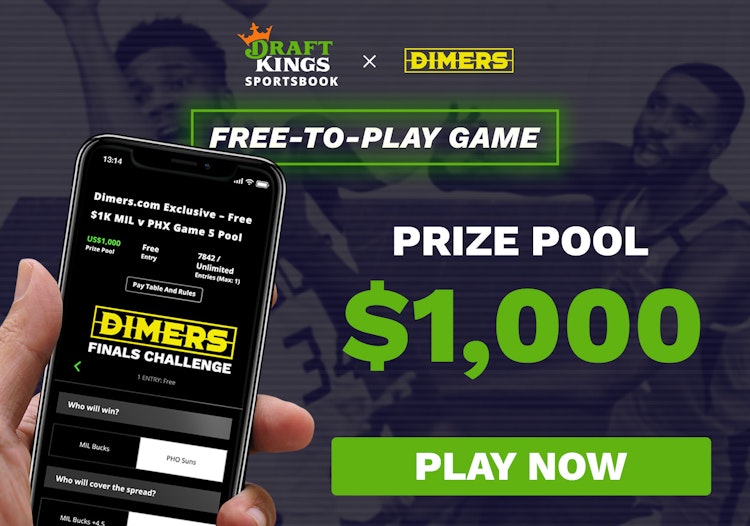 EXCLUSIVE: Dimers x DraftKings Sportsbook Free to Play Game - NBA Finals Game 5