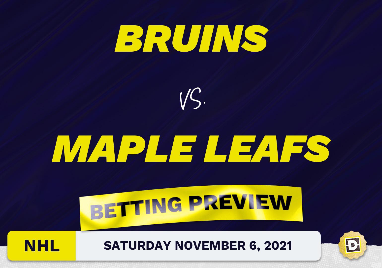 Bruins vs. Maple Leafs Predictions and Odds - Nov 6, 2021