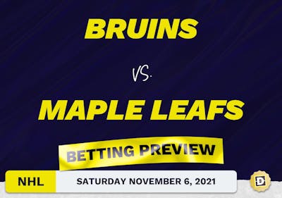 Bruins vs. Maple Leafs Predictions and Odds - Nov 6, 2021