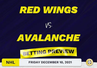 Red Wings vs. Avalanche Predictions and Odds - Dec 10, 2021