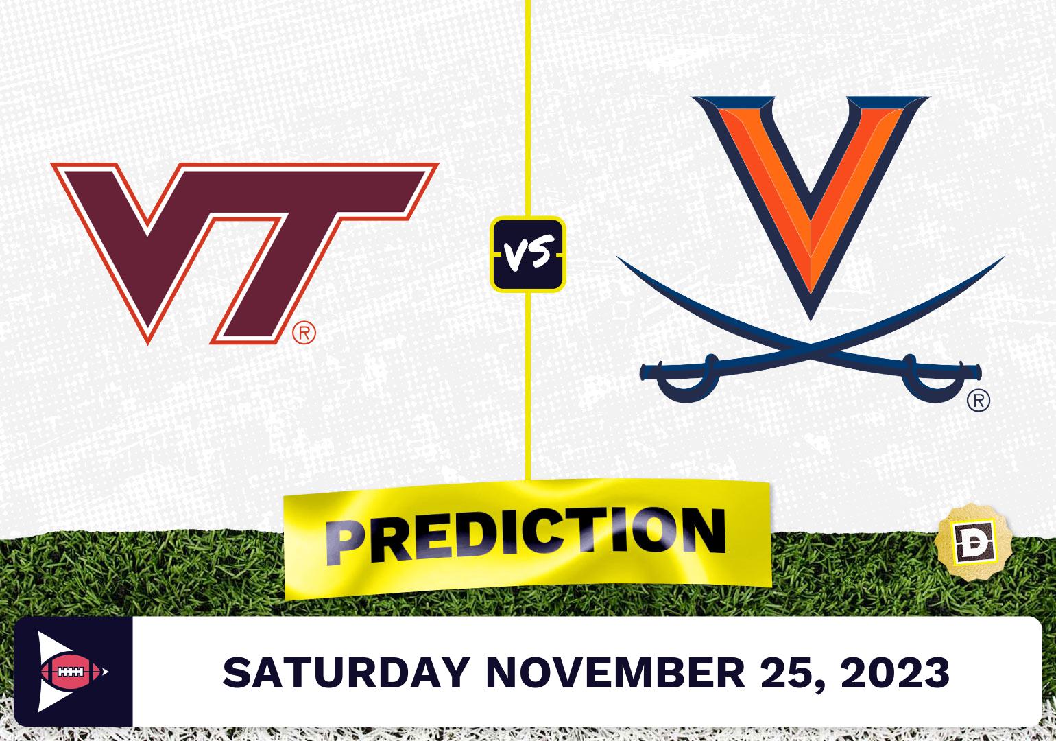 Virginia Tech Vs. Virginia CFB Prediction And Odds - November 25, 2023