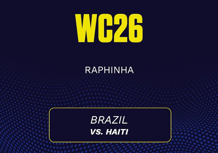 Raphinha projected stats for Saturday, June 20, 2026.