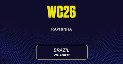 Raphinha 's predicted stats vs. Haiti, including anytime goal projection