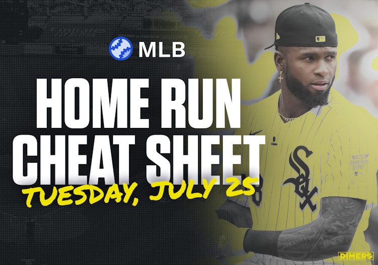 Home Run Cheat Sheet - HR Data, Stats, Matchups and More - Tuesday, July 25