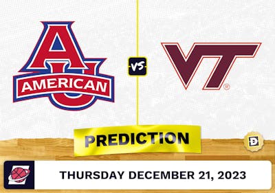 American University vs. Virginia Tech Prediction, Odds, College Basketball Picks  [12/21/2023]