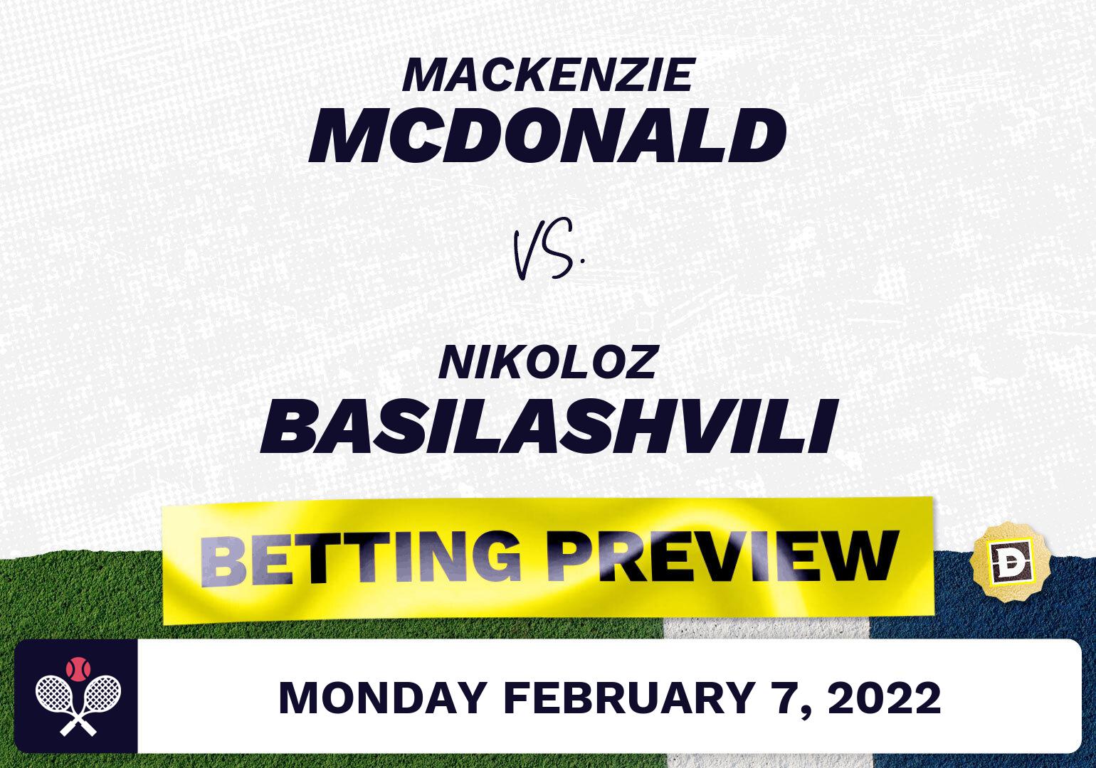 Mackenzie McDonald vs. Nikoloz Basilashvili Predictions - Feb 7, 2022