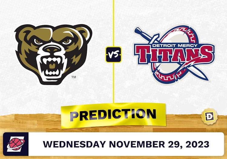 Oakland Oakland vs. Detroit Mercy Detroit Mercy Basketball Prediction - November 29, 2023