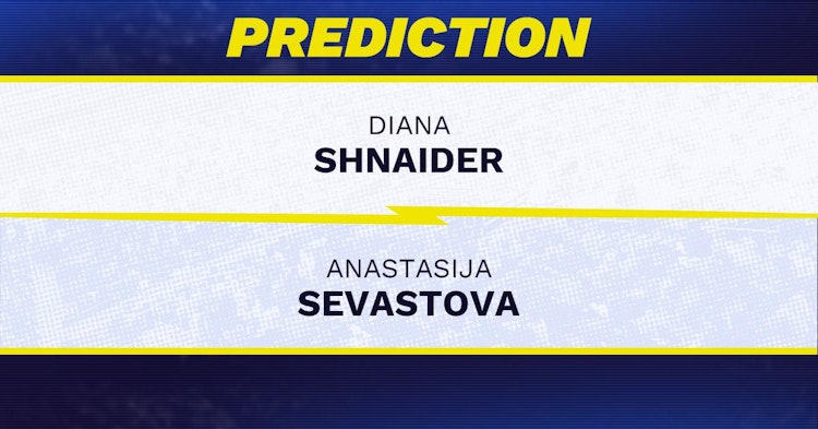 Diana Shnaider vs Anastasija Sevastova Tennis Prediction.