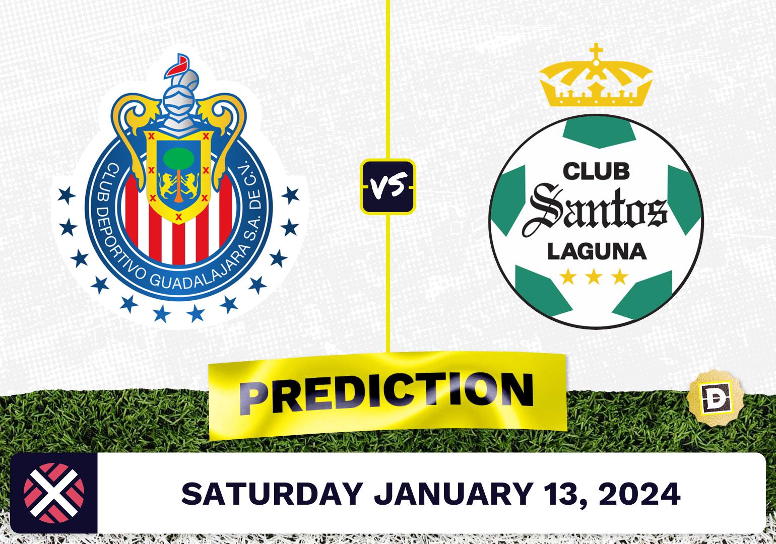 Guadalajara vs. Santos Laguna Prediction, Odds, Liga MX Picks  [1/13/2024]