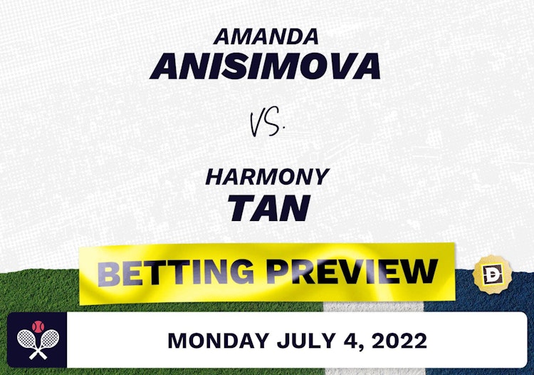 Amanda Anisimova vs. Harmony Tan Predictions - Jul 4, 2022