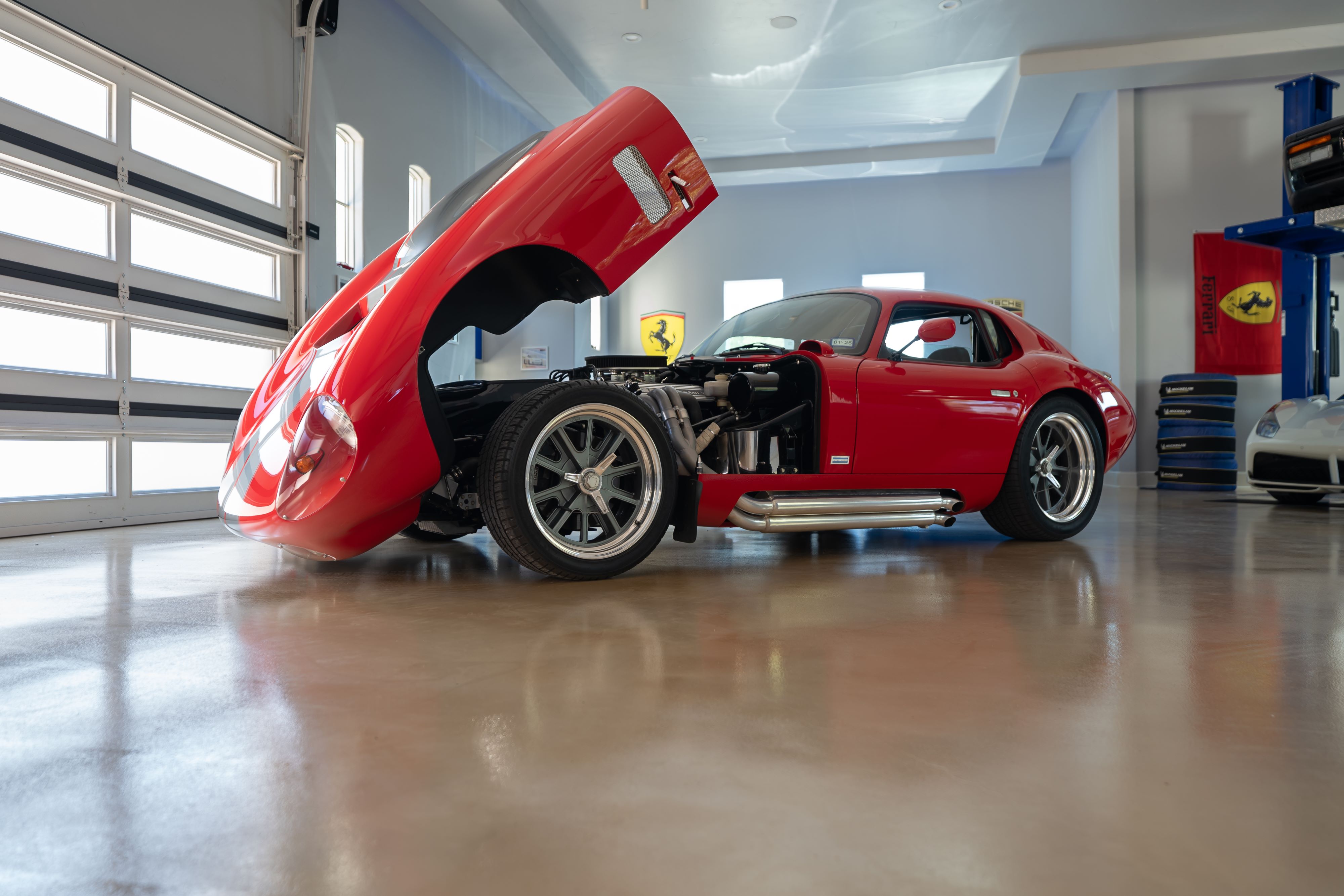 1965 Superformance Shelby Daytona CSX9114 in Monza Red.