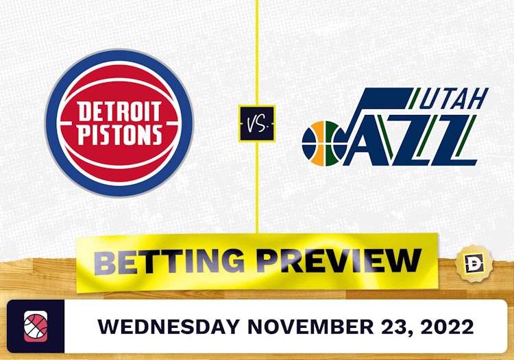 Pistons vs. Jazz Prediction and Odds - Nov 23, 2022