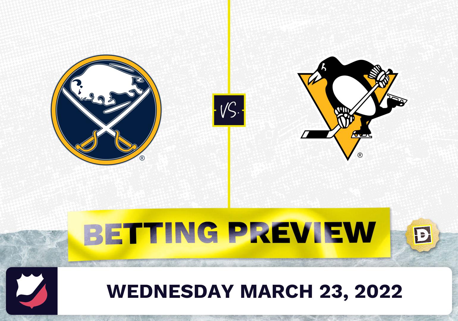 Penguins vs. Sabres Predictions and Odds - Mar 23, 2022
