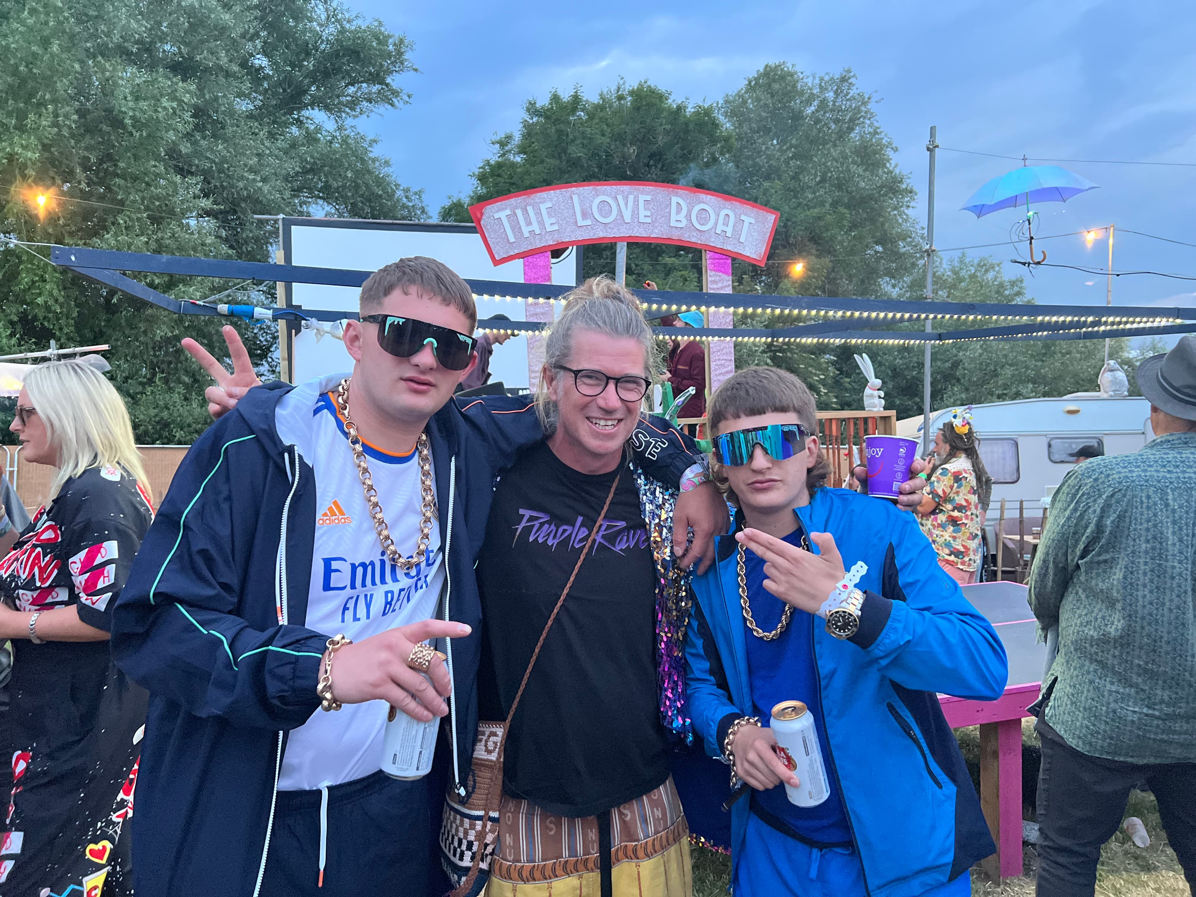 Rob Da Bank with Cobby CV, Emily Eavis and Curawaka