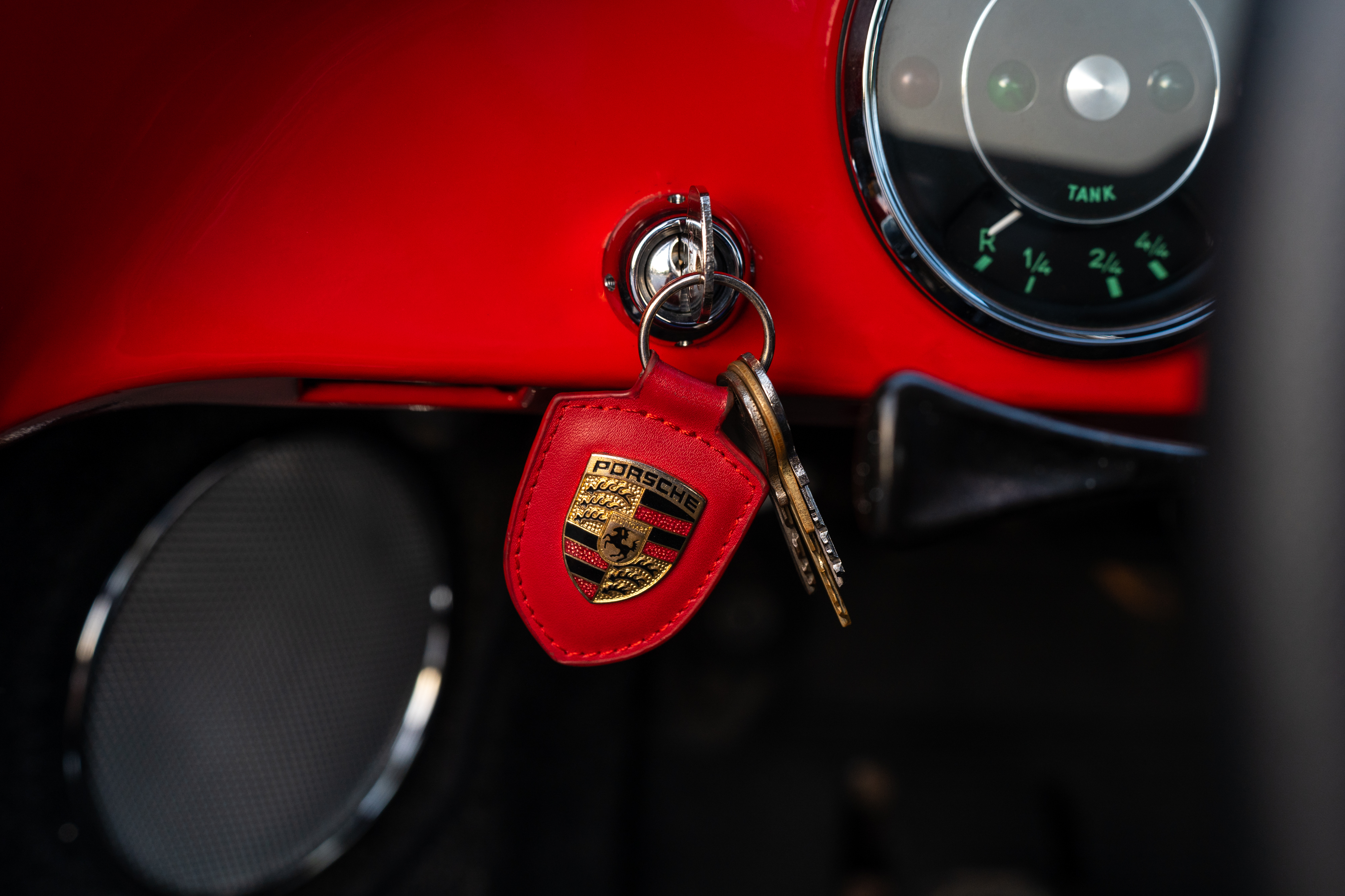 Keychain for a 1965 Porsche 356C Coupe shot in Austin, TX.