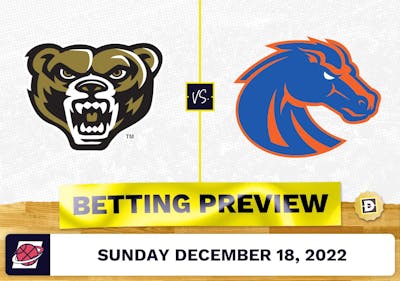 Oakland vs. Boise State CBB Prediction and Odds - Dec 18, 2022
