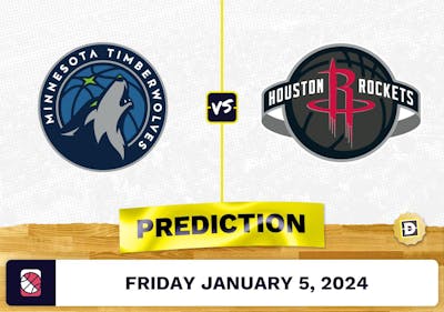 Minnesota Timberwolves vs. Houston Rockets Prediction, Odds, NBA Picks  [1/5/2024]