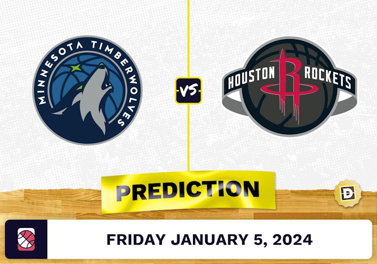 Minnesota Timberwolves vs. Houston Rockets Prediction, Odds, NBA Picks  [1/5/2024]