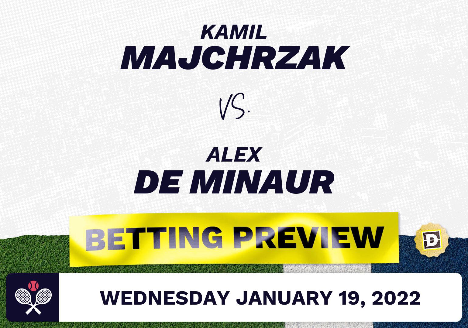 Kamil Majchrzak vs. Alex de Minaur Predictions - Jan 19, 2022