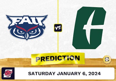 Florida Atlantic vs. Charlotte Prediction, Odds, College Basketball Picks  [1/6/2024]
