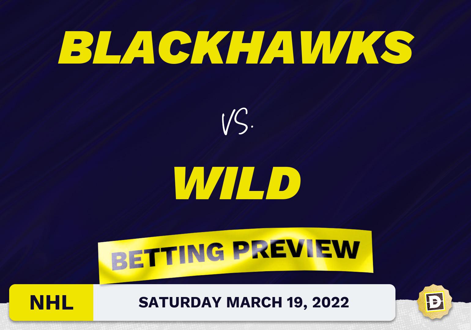 Blackhawks vs. Wild Predictions and Odds - Mar 19, 2022