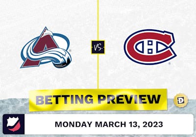 Avalanche vs. Canadiens Prediction and Odds - Mar 13, 2023