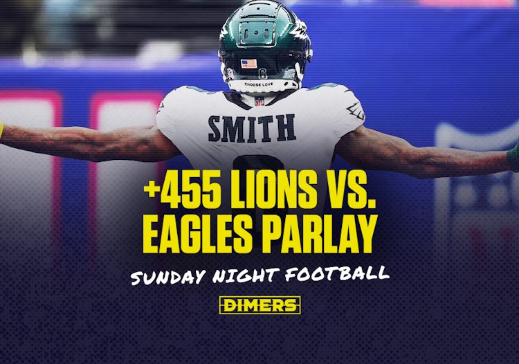 NFL parlay picks for Sunday Night Football betting between Lions and Eagles.