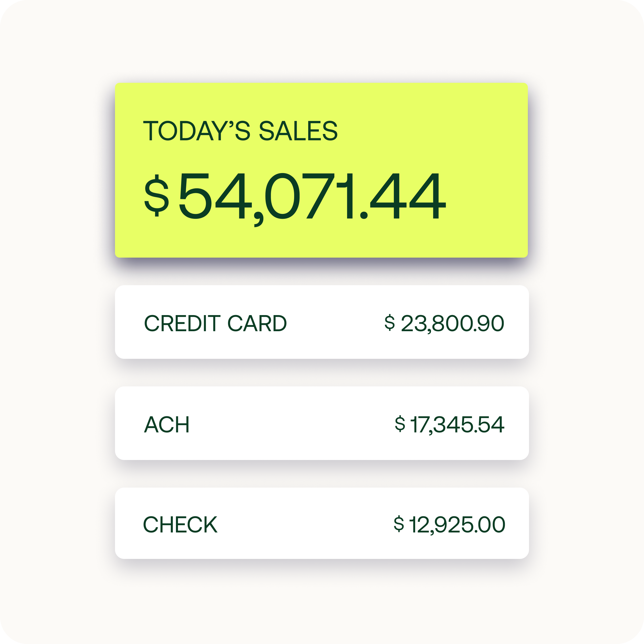 Screenshot of Silo's payments software