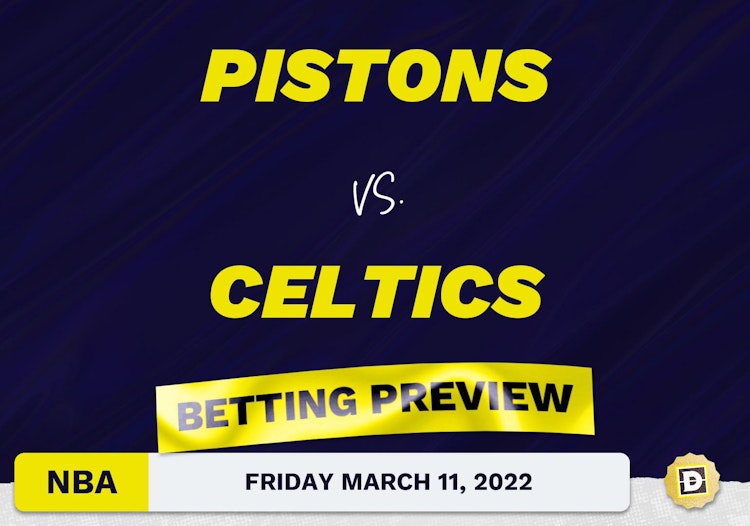 Pistons vs. Celtics Predictions and Odds - Mar 11, 2022