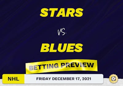 Stars vs. Blues Predictions and Odds - Dec 17, 2021