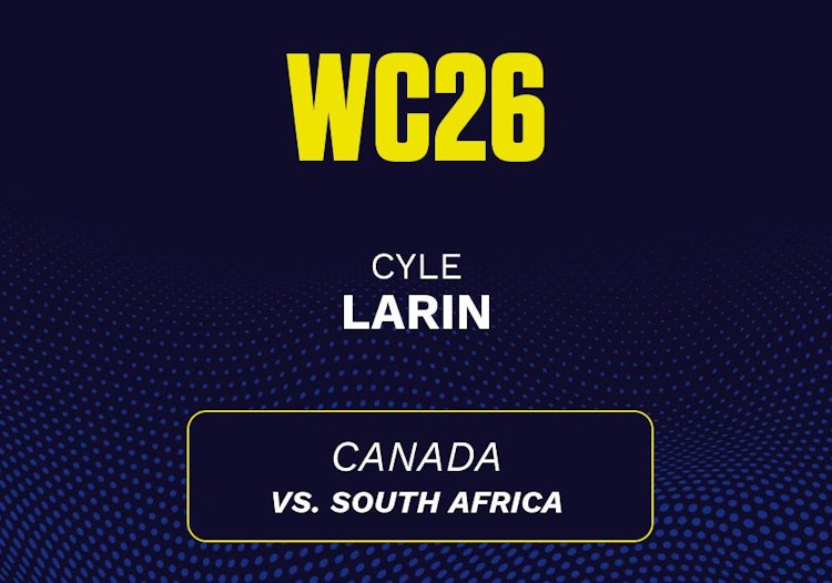Cyle Larin projected stats for Sunday, June 28, 2026.