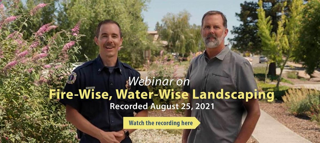 Thumbnail image and link for Fire-wise, Water-wise Landscaping webinar