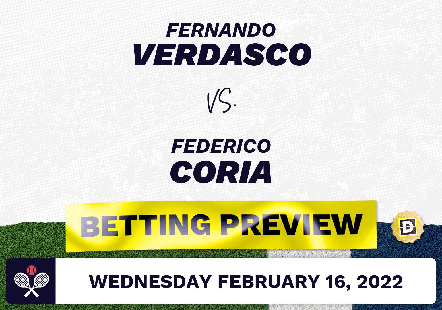 Fernando Verdasco vs. Federico Coria Predictions - Feb 16, 2022
