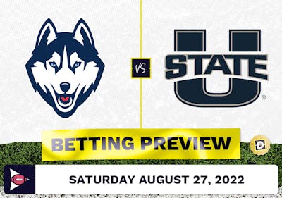 Connecticut vs. Utah State CFB Prediction and Odds - Aug 27, 2022