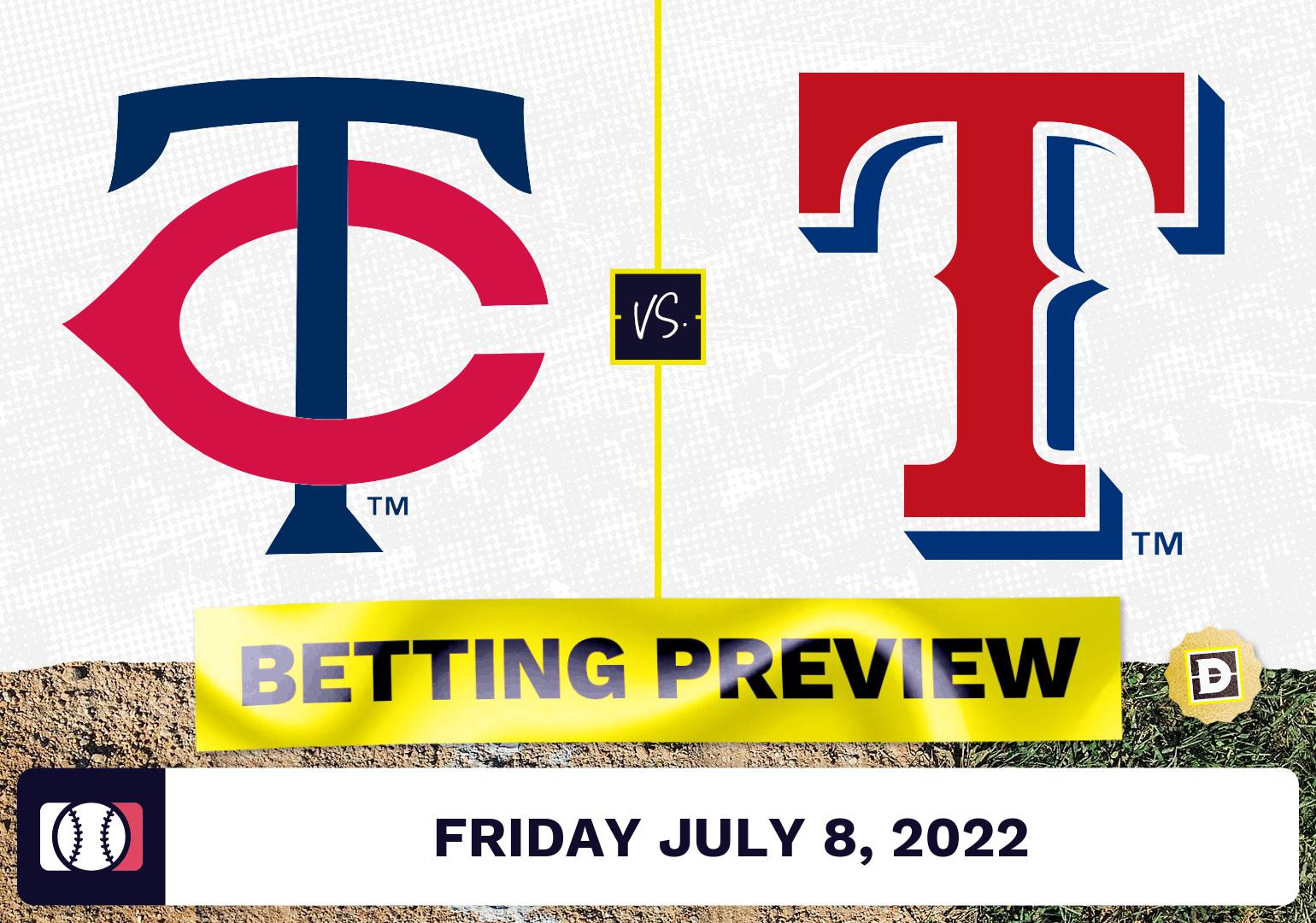 Twins vs. Rangers Prediction and Odds - Jul 8, 2022