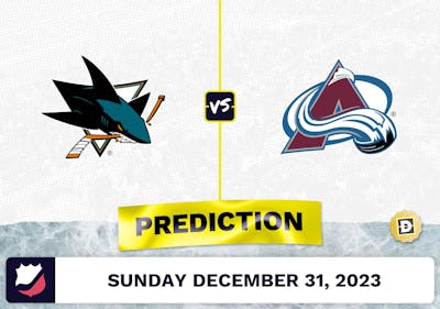 San Jose Sharks vs. Colorado Avalanche Prediction, Odds, NHL Picks  [12/31/2023]