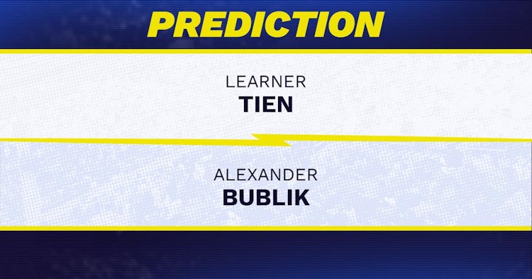 Learner Tien vs Alexander Bublik Tennis Prediction.
