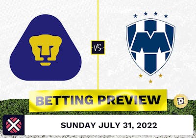 Pumas UNAM vs. Monterrey Prediction and Odds - Jul 31, 2022